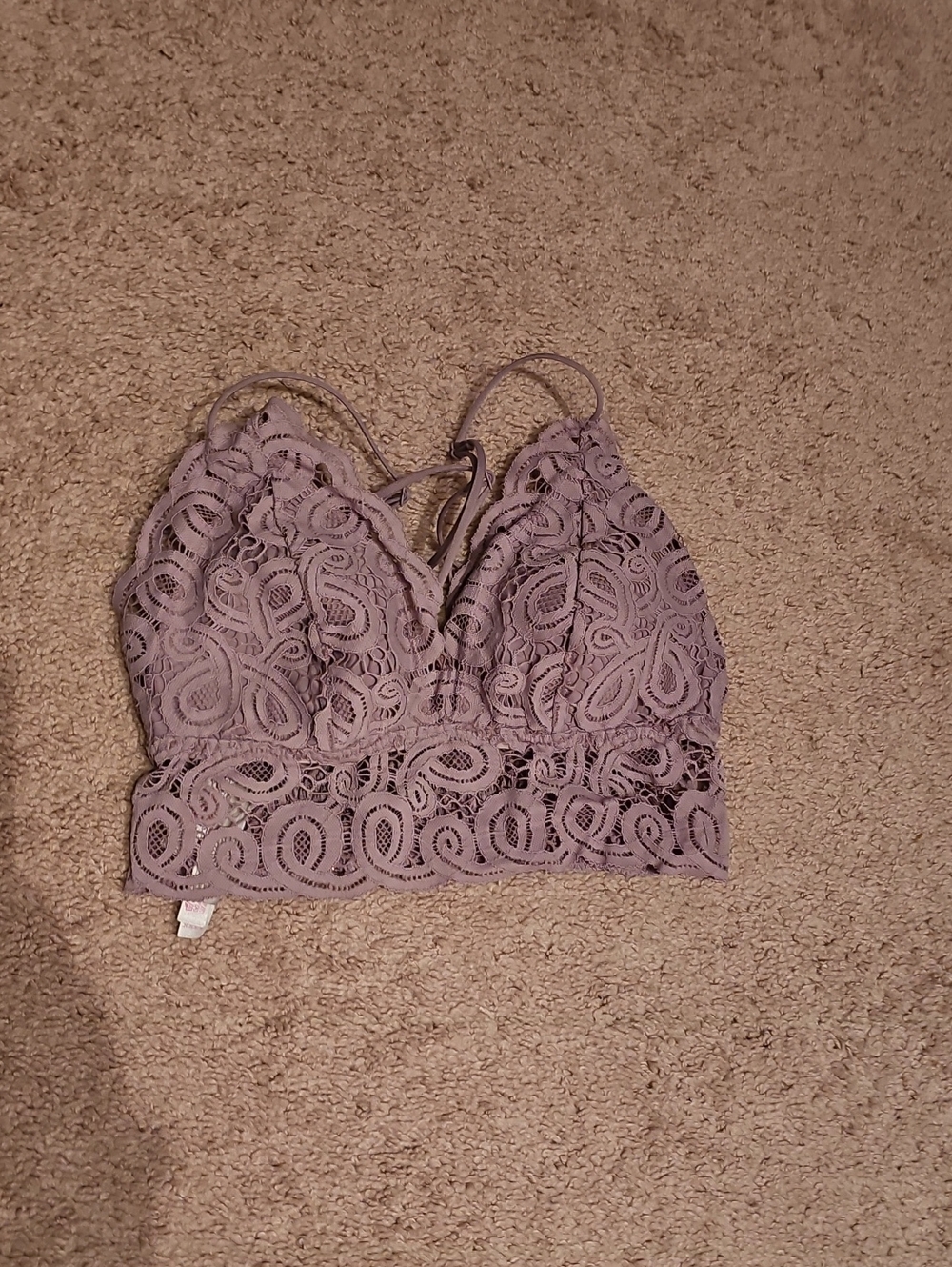 PINK Victoria's Secret Lavender Crochet Bralette